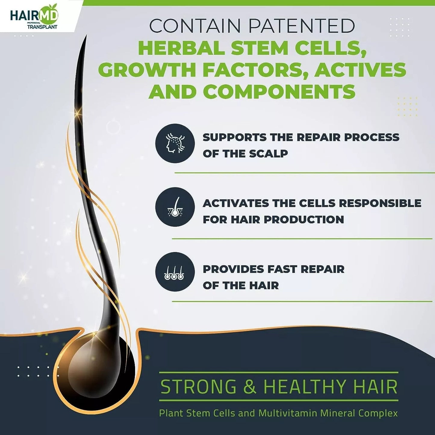 HairMD Hair Repair Serum, Scalp Care Anti Hair Loss Serum - 3 LOT