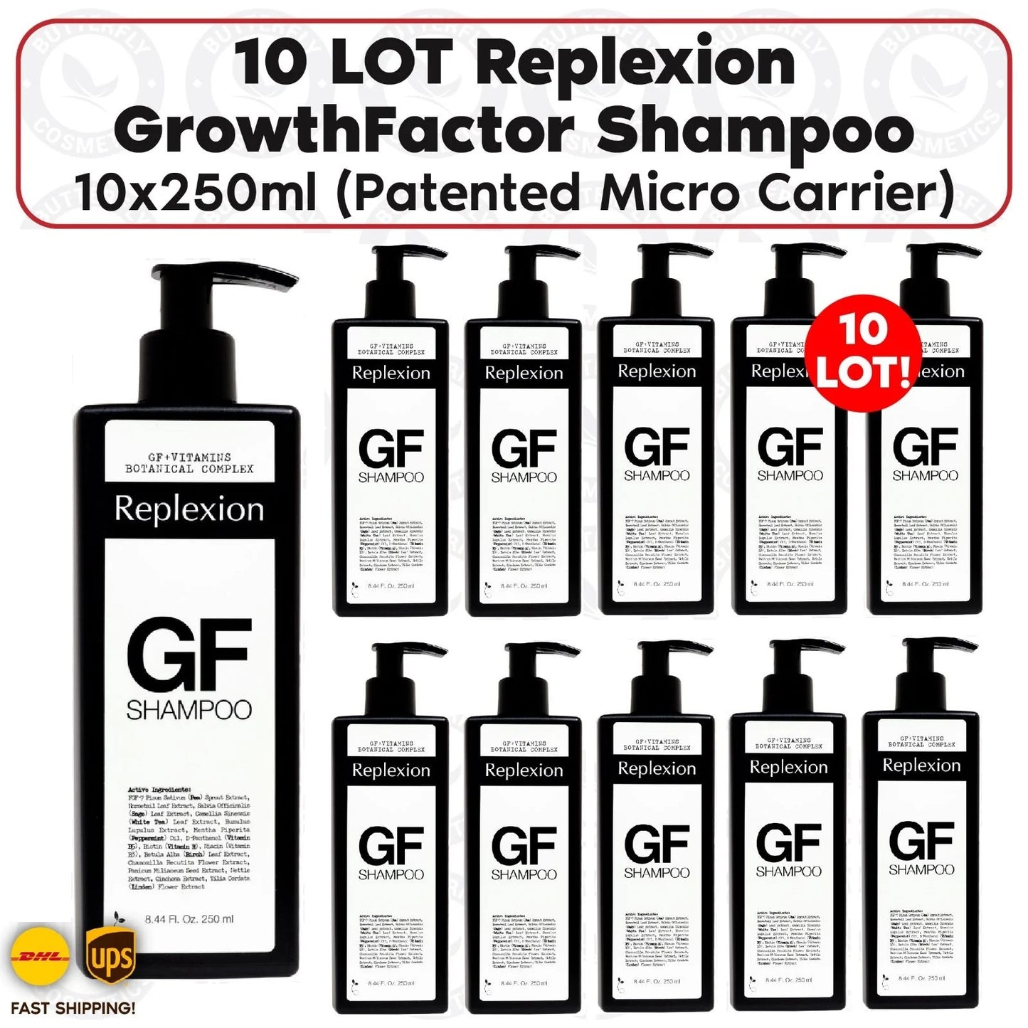 Replexion Growth Factor Shampoo 250ml (10 PACK)