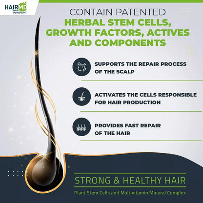 HairMD Anti Hair Loss Hair Vitamins, Biotin Hair Supplement - 3LOT