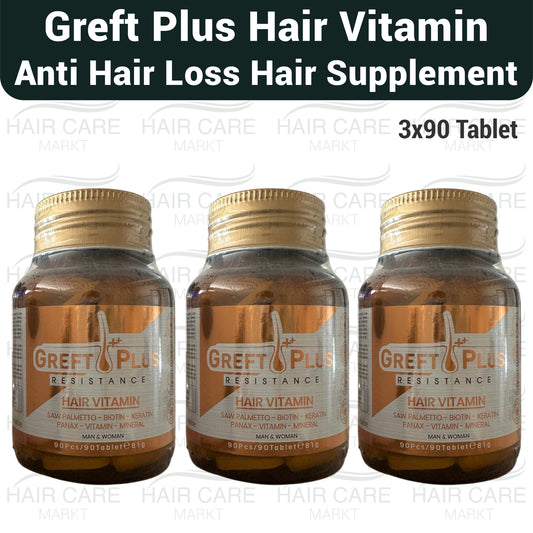 Greft Plus Hair Vitamin for Hair Loss - 3×90 Tablets