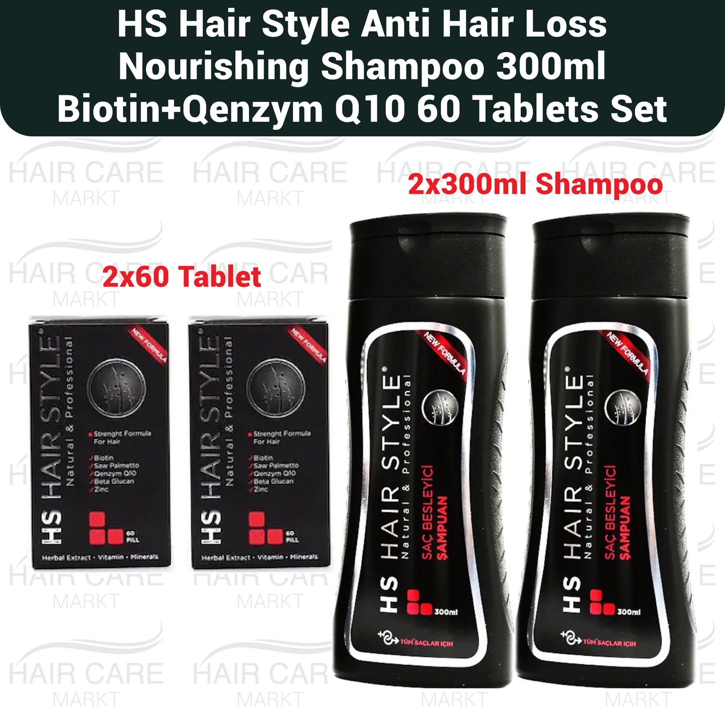 HS Hair Style Shampoo & Hair Vitamin Set (2 PACK)