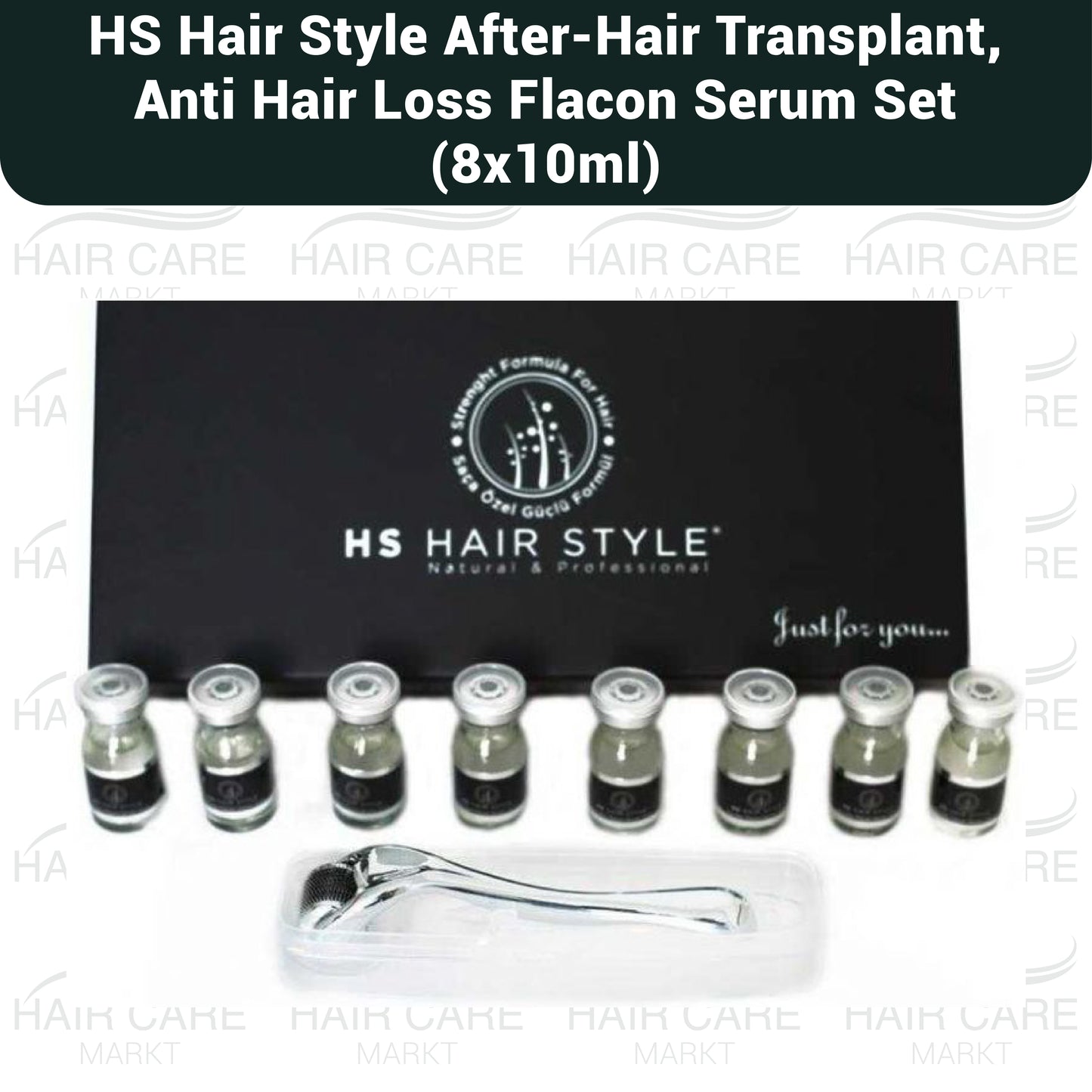 Hs Hair Style Flacon Serum Set (8pcs + dermaroller)