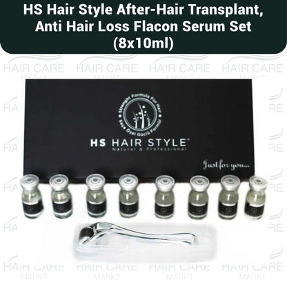 Hs Hair Style Flacon Serum Set (8pcs + dermaroller)