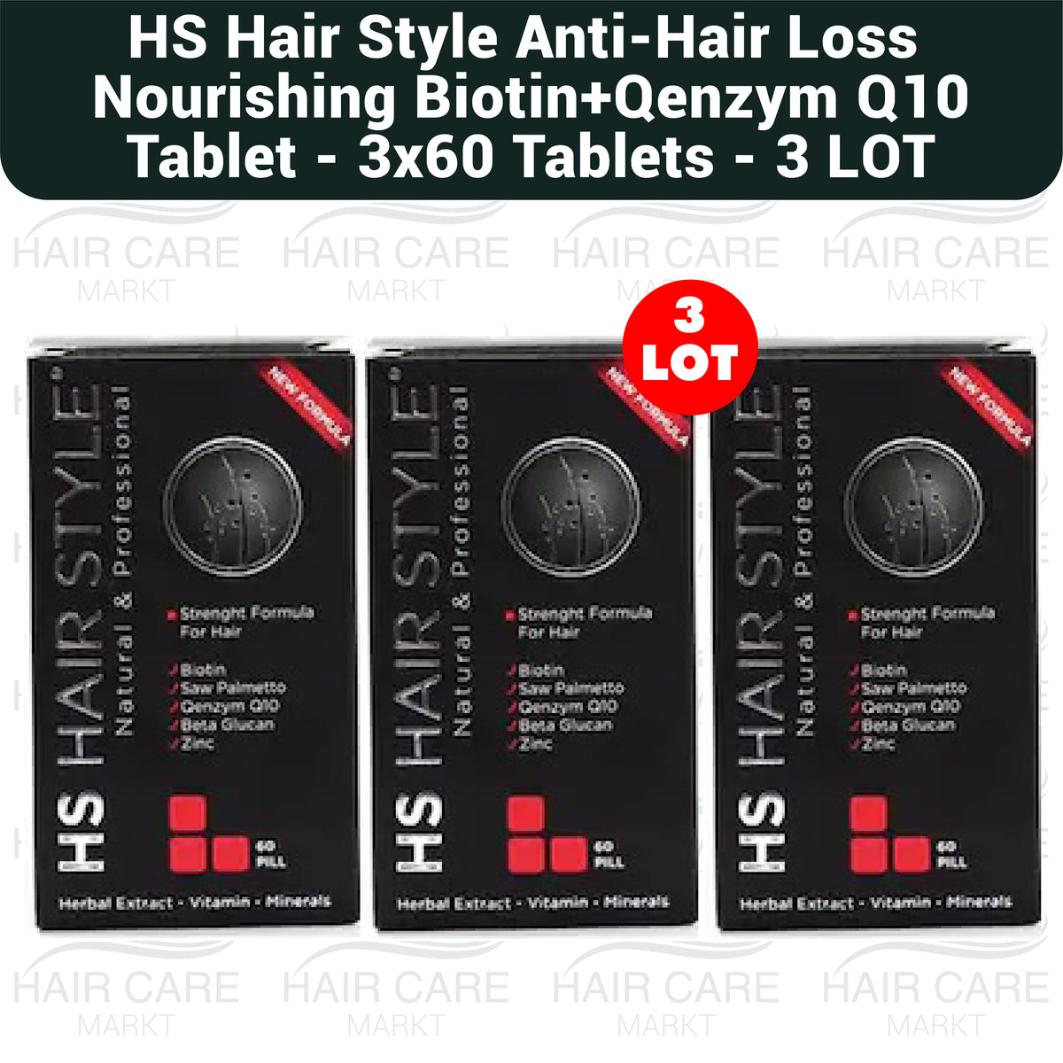 Hs Style HS Hair Style Hair Vitamin 60 Tablets (3 PACK) – HAIR CARE MARKT