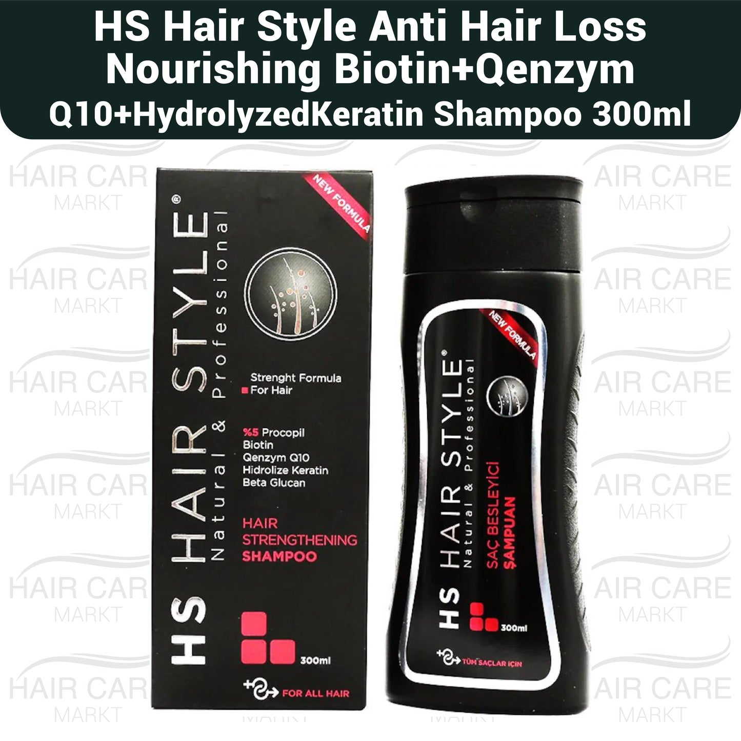 HS Hair Style Anti Hair Loss Nourishing Biotin + Qenzym Q10 Shampoo