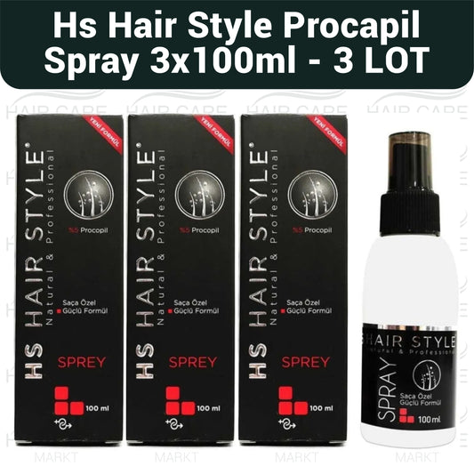 HS Hair Style Anti Hair Loss Nourishing 5% Procapil Spray - 3 LOT