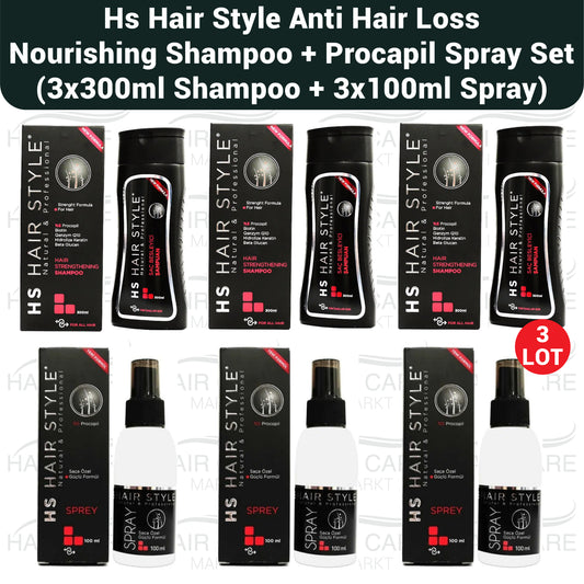 HS Hair Style Anti Hair Loss Shampoo + Procapil Spray Set - 3 LOT