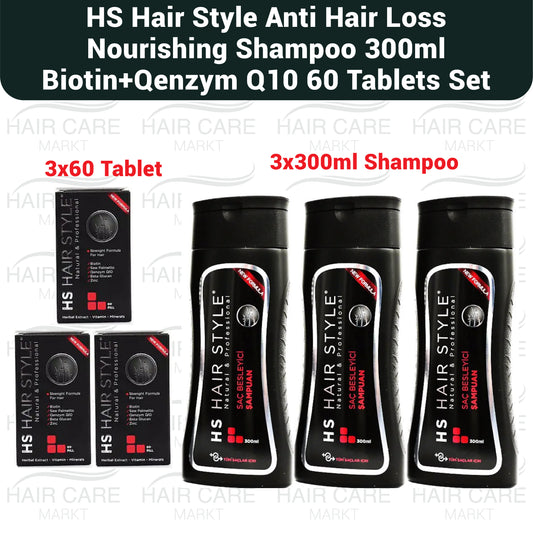 HS Hair Style Anti Haarausfall Shampoo + Haar Vitamin Set - 3 LOT
