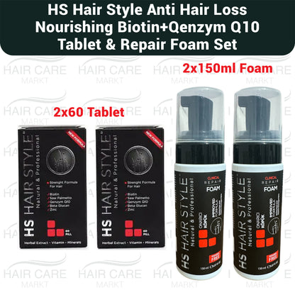 HS Hair Style Anti Hair Loss  Panthenol Foam+ Hair Vitamin  Set - 2 LOT