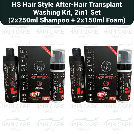 HS Hair Style After-Hair Transplant Washing Kit, 2in1 Foam+Shampoo Set - 2 LOT