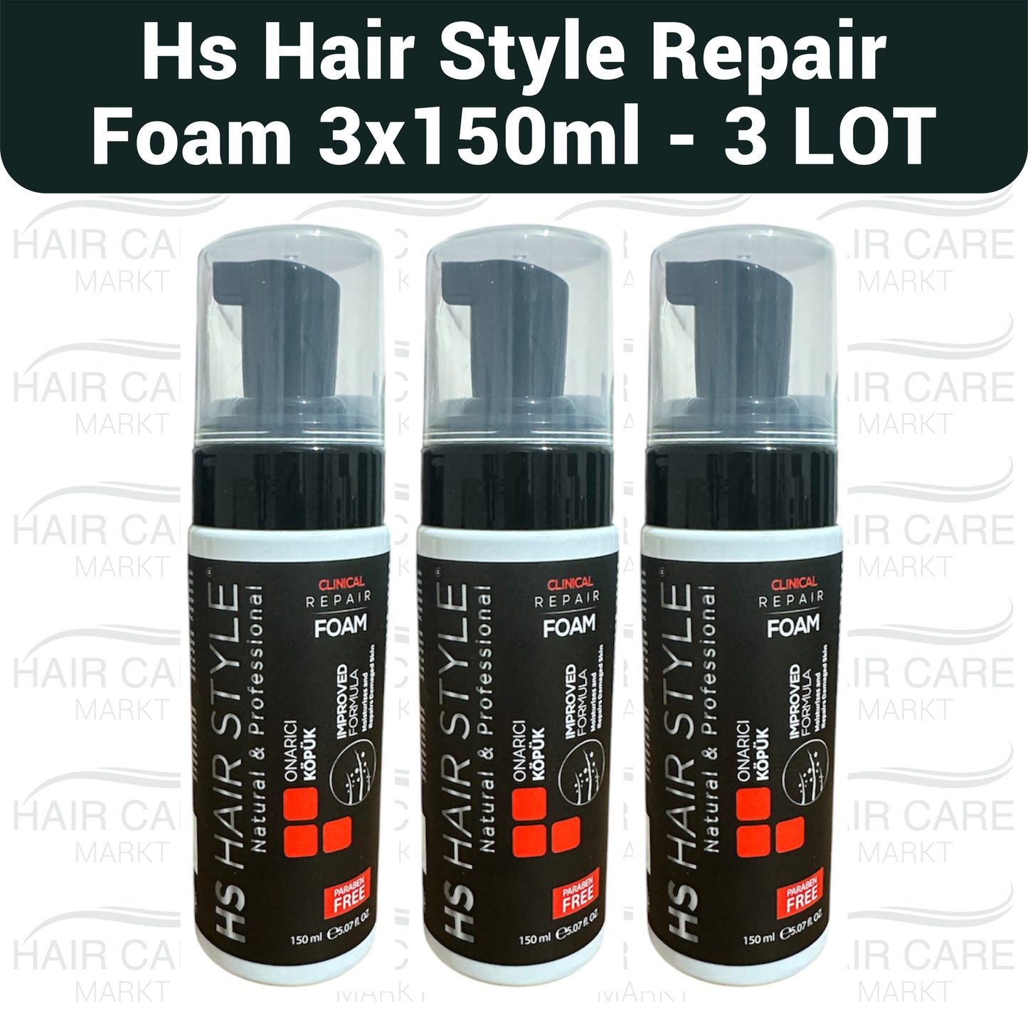 HS Hair Style Hair Repair Foam 150ml (3 PACK)