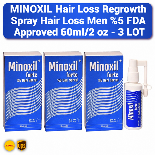MINOXIL Forte  5% Anti Hair Loss Scalp Spray (3 Pack)