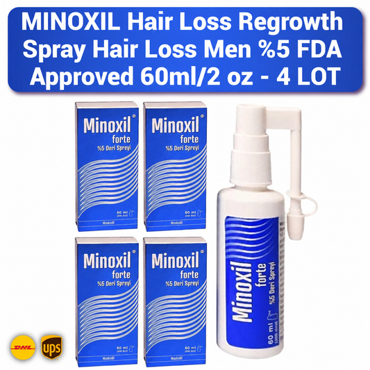 MINOXIL Forte  5% Anti Hair Loss Scalp Spray (4 Pack)
