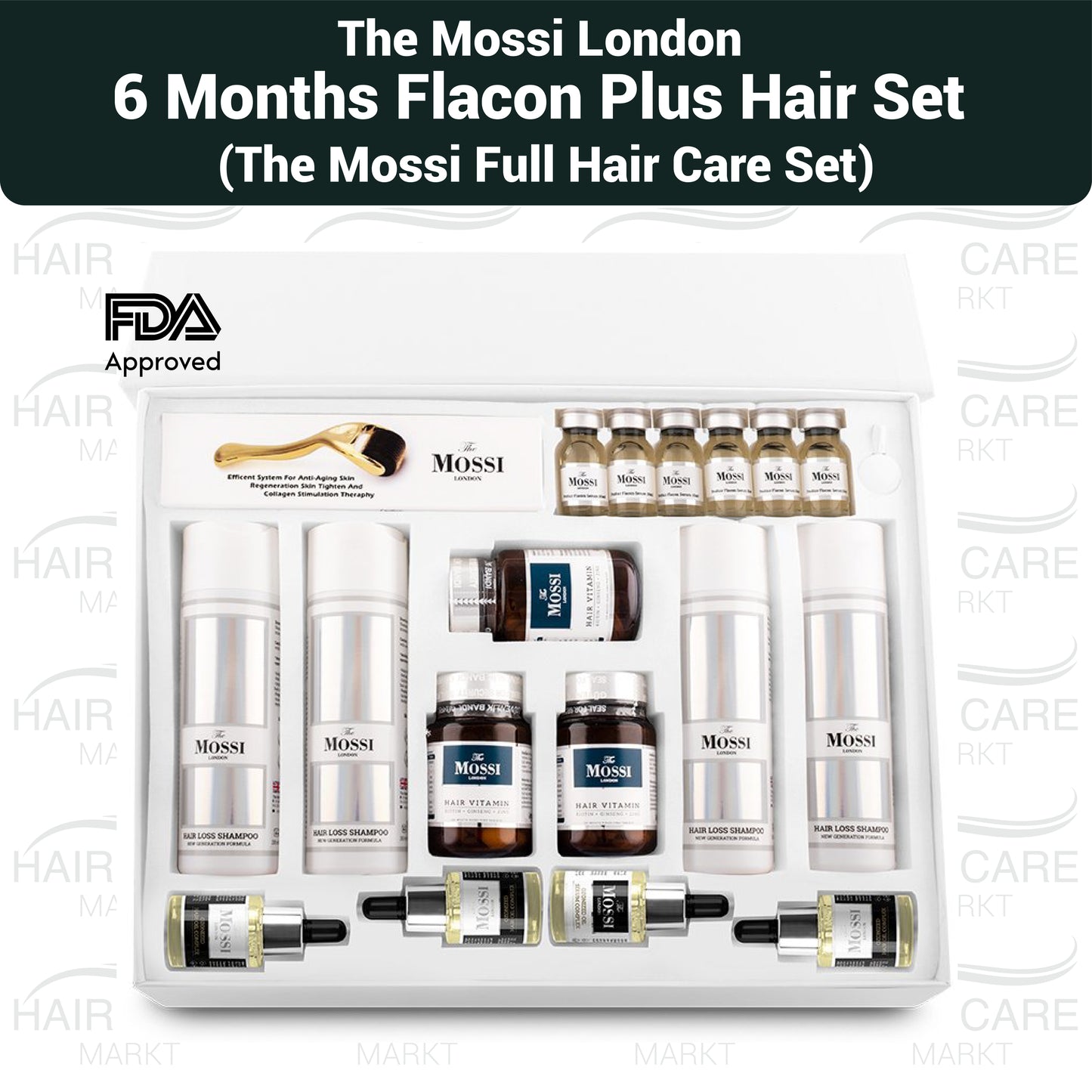 The Mossi London Flacon Plus 6 Month Hair Care Set
