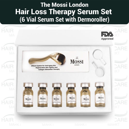 Mossi London Haarserum-Set 6 Ampullen Dermaroller Kopfhautpflege-Ampullen-Set