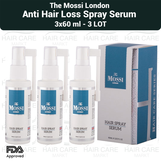 The Mossi London Haar Spray Serum, Kopfhautpflege Voluminöses Haarserum 60ml - 3er PACK