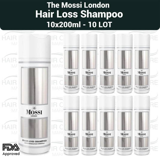 The Mossi London After Hair Transplant Anti-Haarausfall Shampoo, Biotin Procapil Sulfatfrei 200ml - 10er PACK