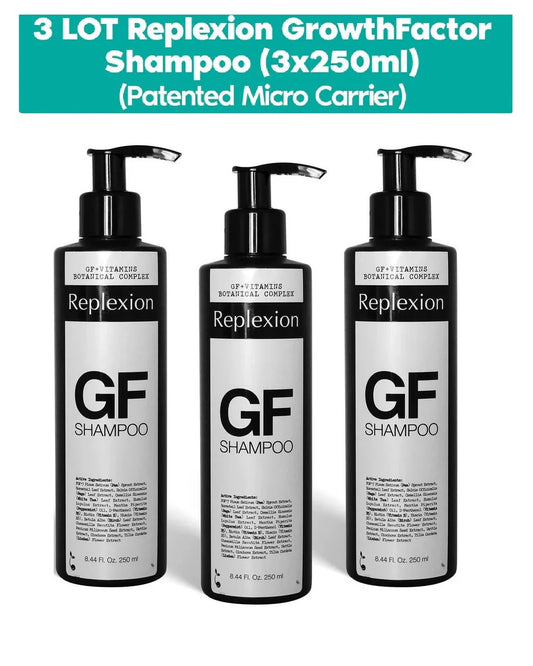Replexion GF Shampoo, Growth Factor Hair Care Strengthening Shampoo 250ml - 3 LOT