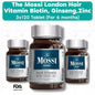 The Mossi Hair Vitamins, Biotin Zinc Saw Palmetto Supplement 60 Tablets - 3 LOT