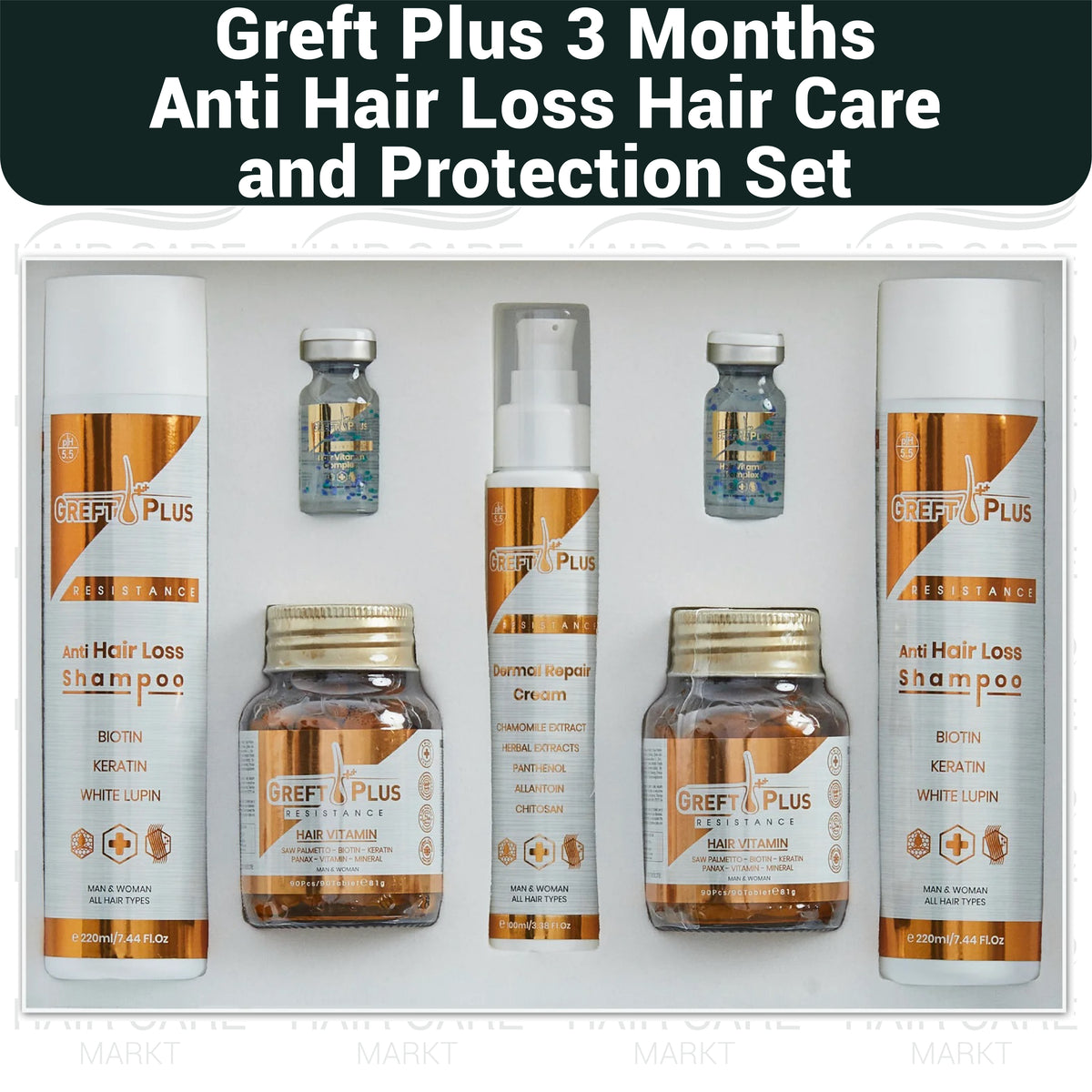 Greft Plus 3 Months After Hair Transplant Complete Set