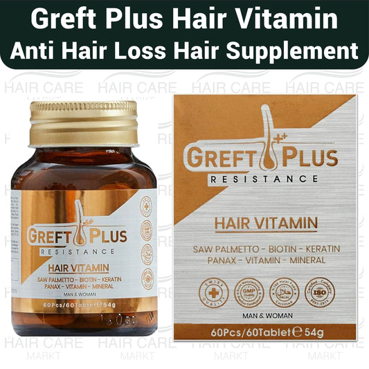 Greft Plus Hair Vitamin for Hair Loss 60 Tablets - FDA APPROVED