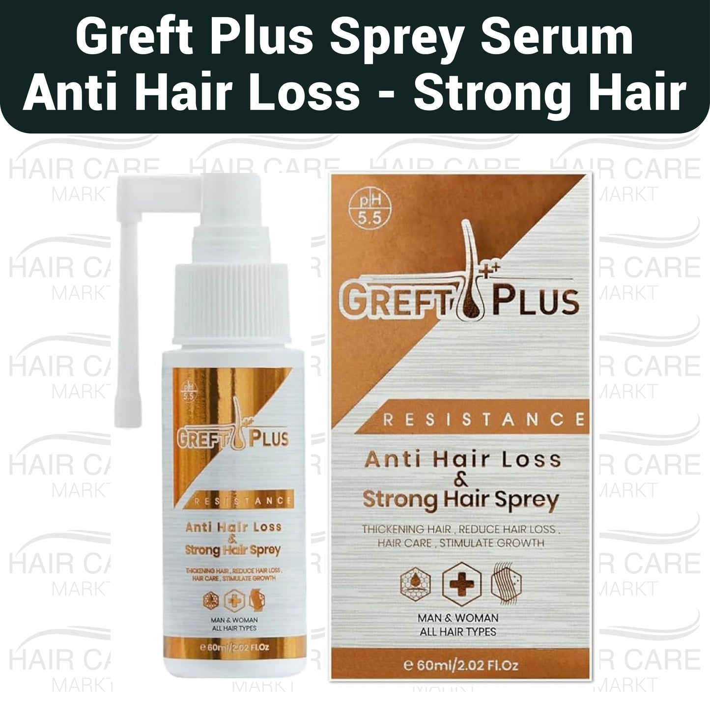 Greft Plus Anti Hair Loss Spray Serum for Strong Hair 60ml