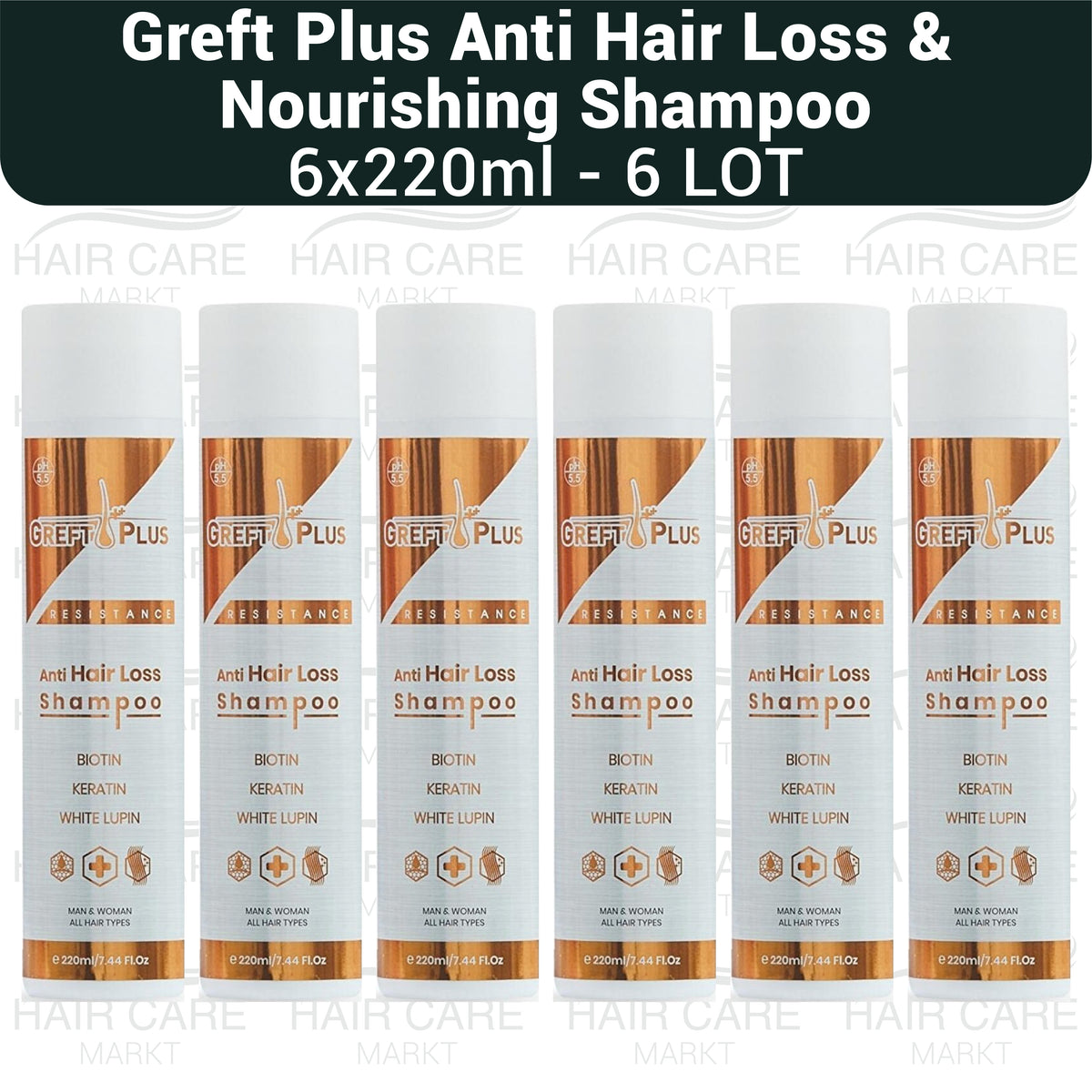 Greft Plus Anti Hair Loss Nourishing Shampoo 220ml (6 PACK )