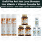 Greft Plus Anti Hair Loss Shampoo, Hair Vitamin And  Complex Serum Set ( 3 PACK )