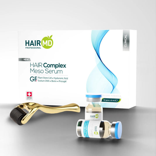 HairMD Meso Hair Serum Set 10x6ml + Dermaroller Kopfhautpflege-Set