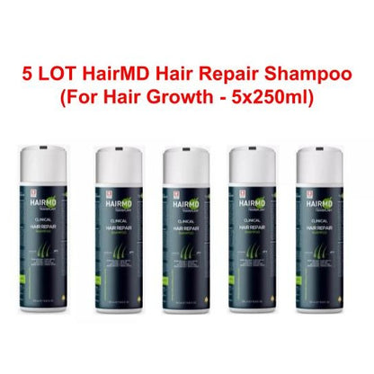HairMD After Hair Transplant Hair Loss Scalp Care Shampoo - 5 LOT