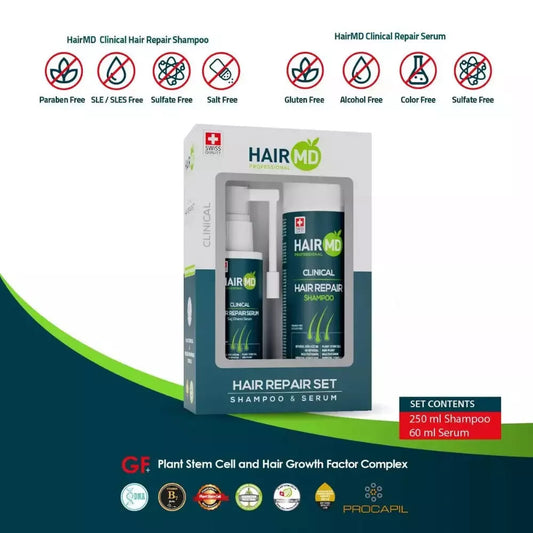 HairMD Clinical Hair Repair Set (Shampoo & Serum)