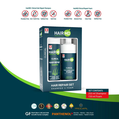 HairMD Clinical Hair Repair Set (Shampoo & Foam)