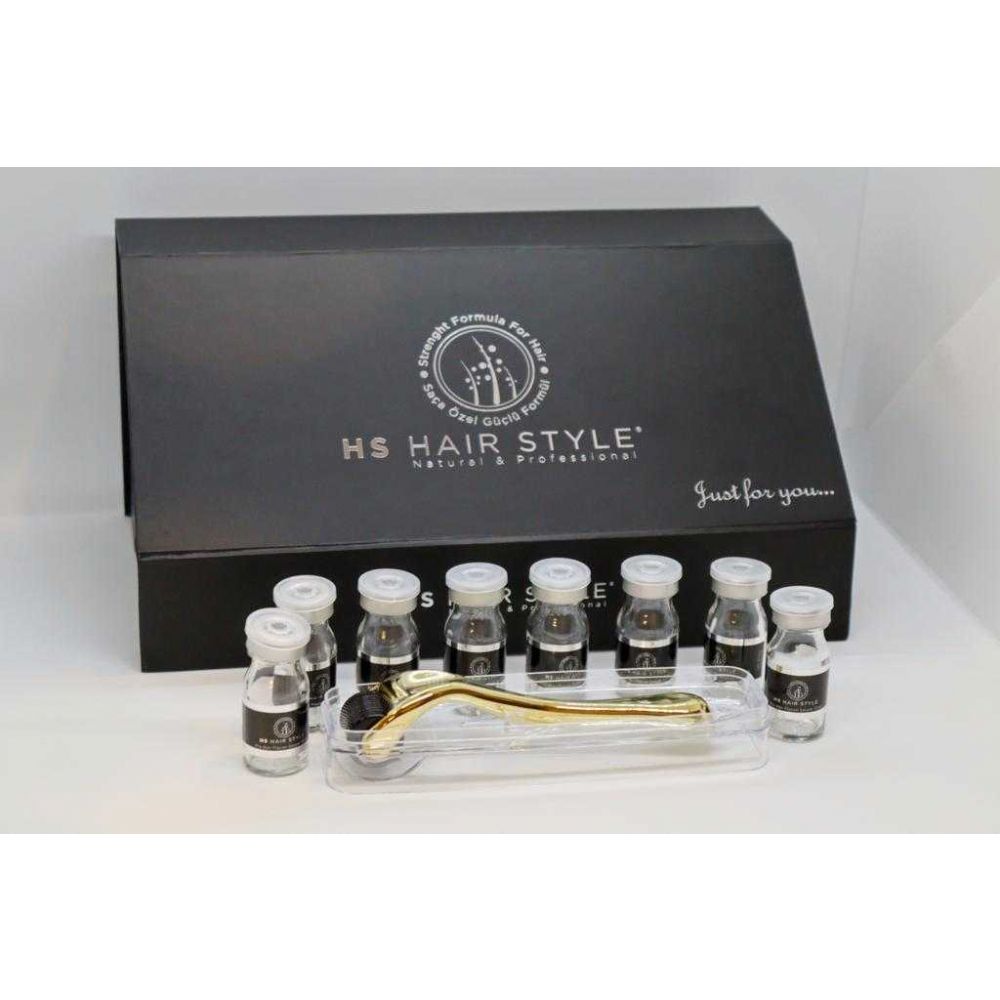 Hs Hair Style Flacon Serum Set (8pcs + dermaroller)