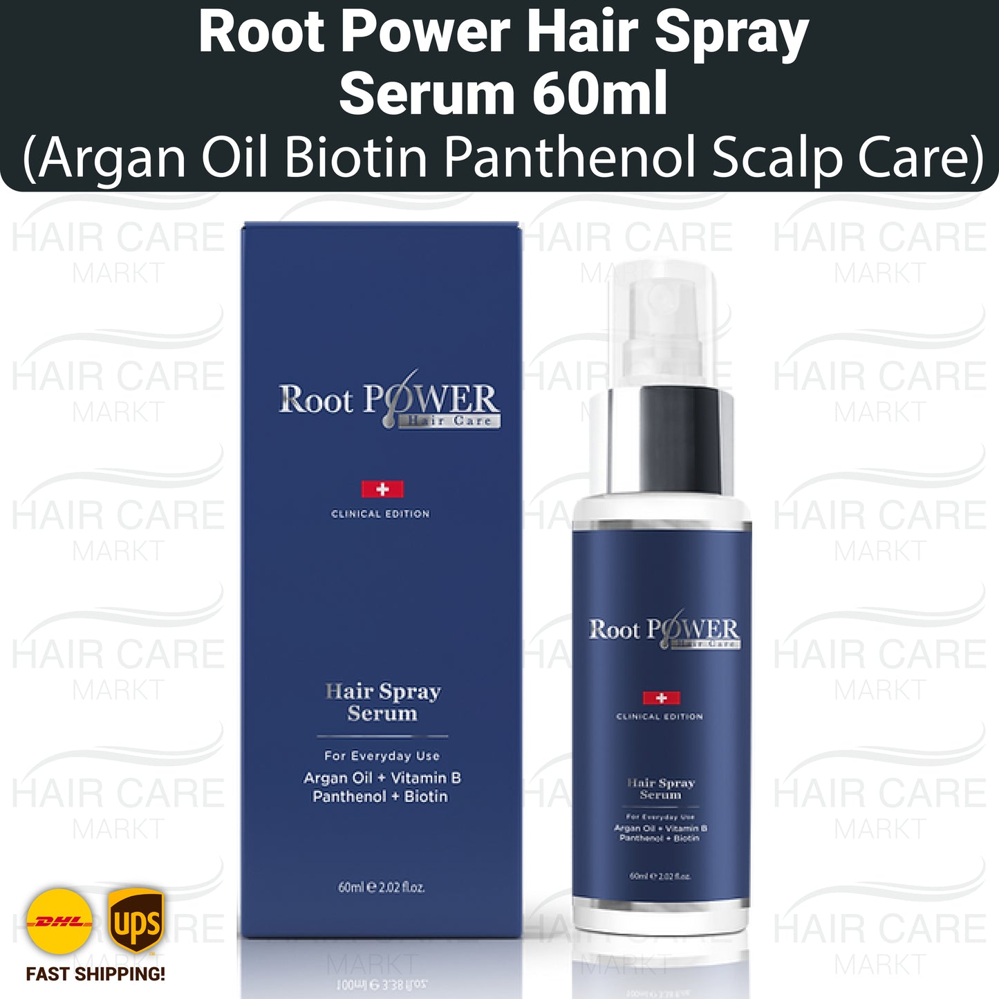 Root Power Haarspray-Serum, Arganöl Biotin Panthenol Kopfhautpflege 60ml