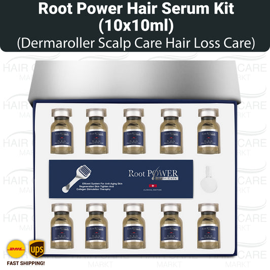 Root Power Hair Serum Kit, Dermaroller Kopfhautpflege Haarausfallpflege (10x10ml)